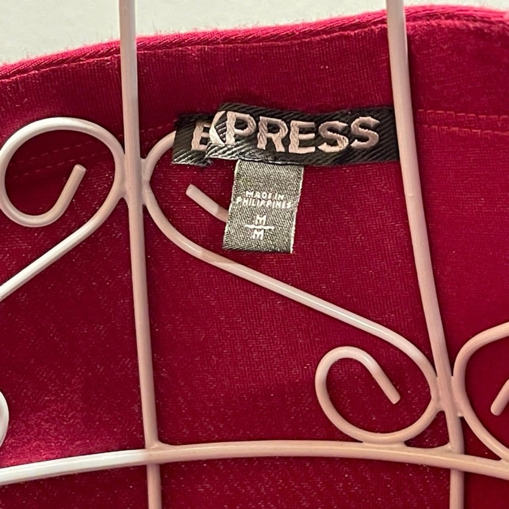 Express Raspberry Asymmetrical Draped Skirt - Picture 2 of 2
